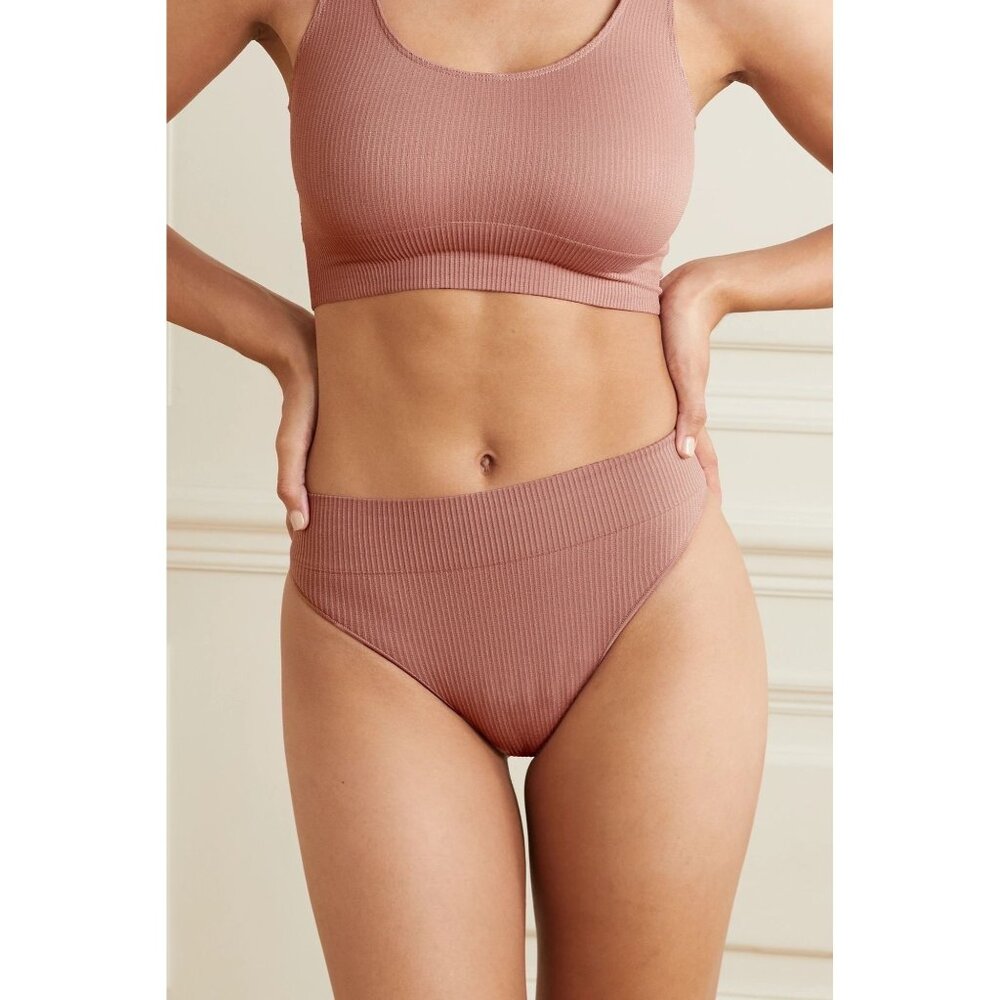 SKIMS‎ Stretch Rib Thong NEW Rose Clay 4X/5X